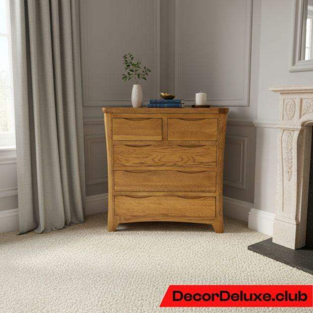 Oak Furniture Land Orrick Rustic Solid Oak Chest of Drawers - Delivery Avail 036A