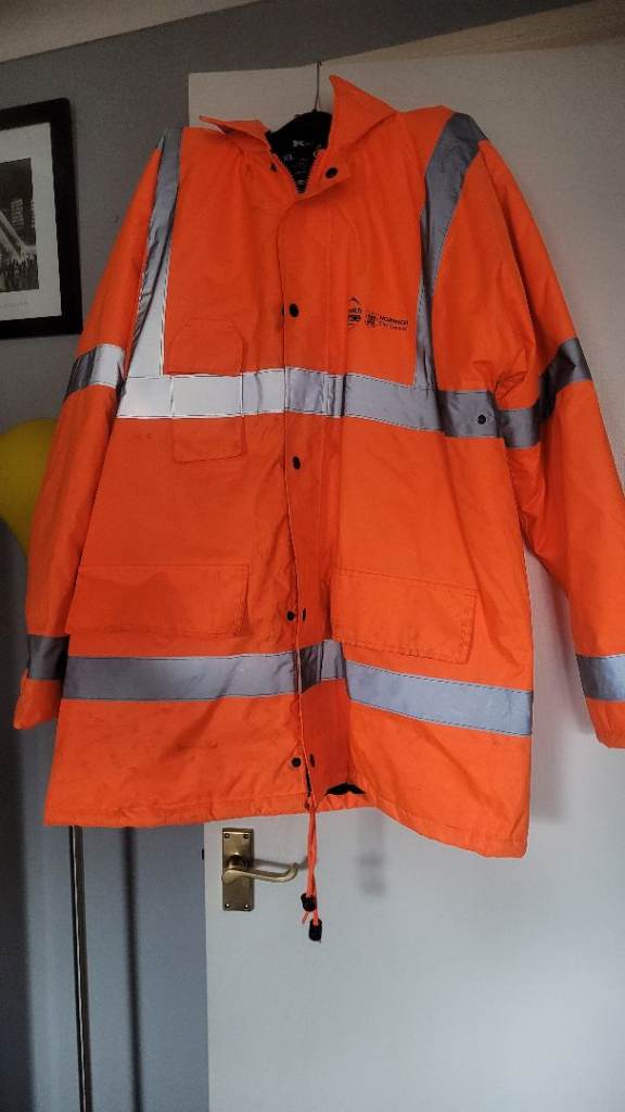 Orange Hi-Vis Work Jacket – Good Condition