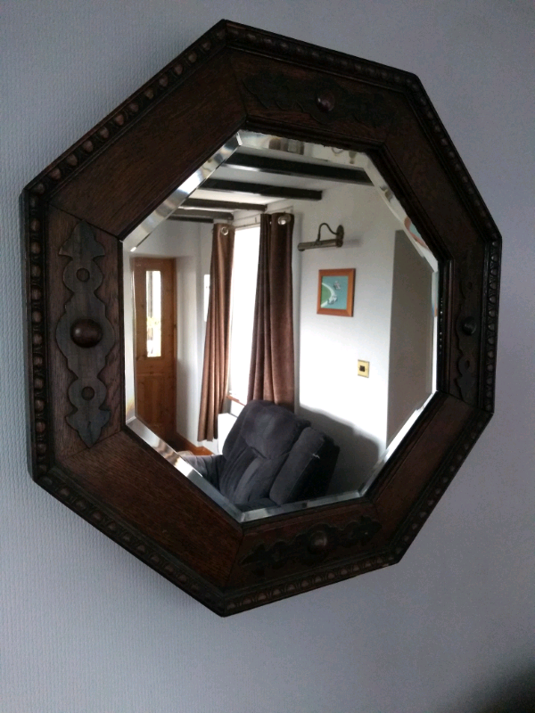 Mirror antique/vintage octagonal 