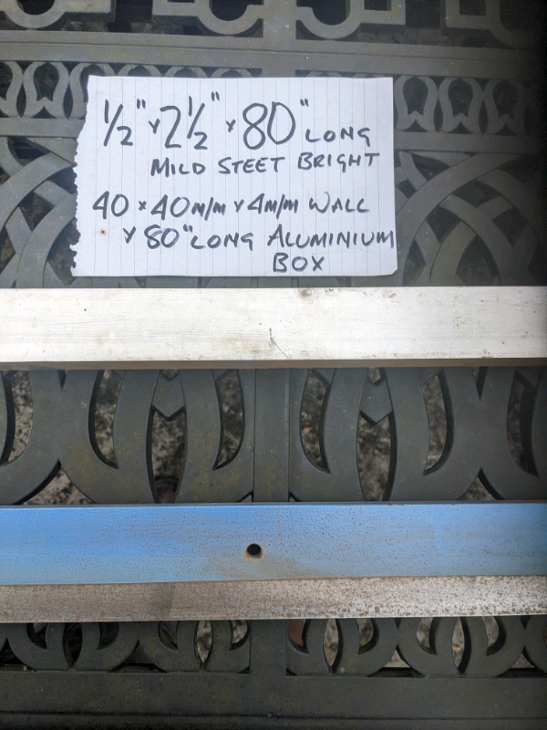 Steel bar and aluminium box