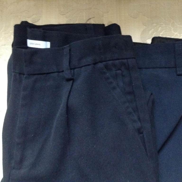 Navy Blue School Trousers (3 Pairs) Age 13-14, one pair age e 14-15
