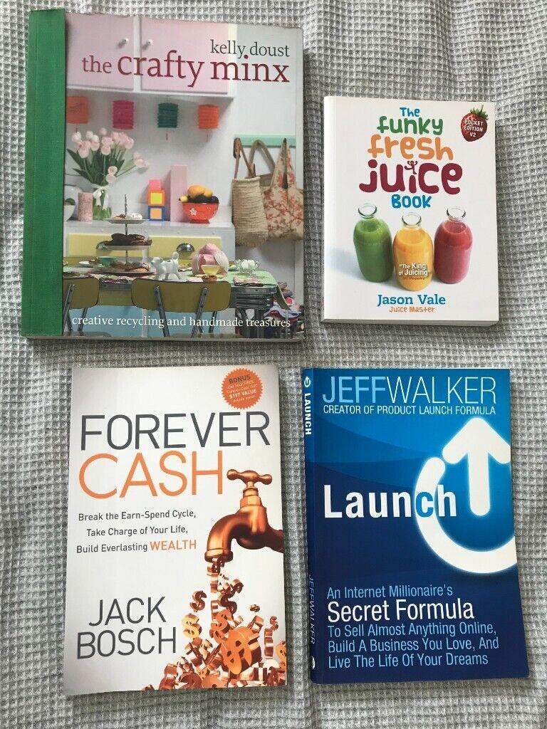 Crafting, entrepreneurial, and juicing books.