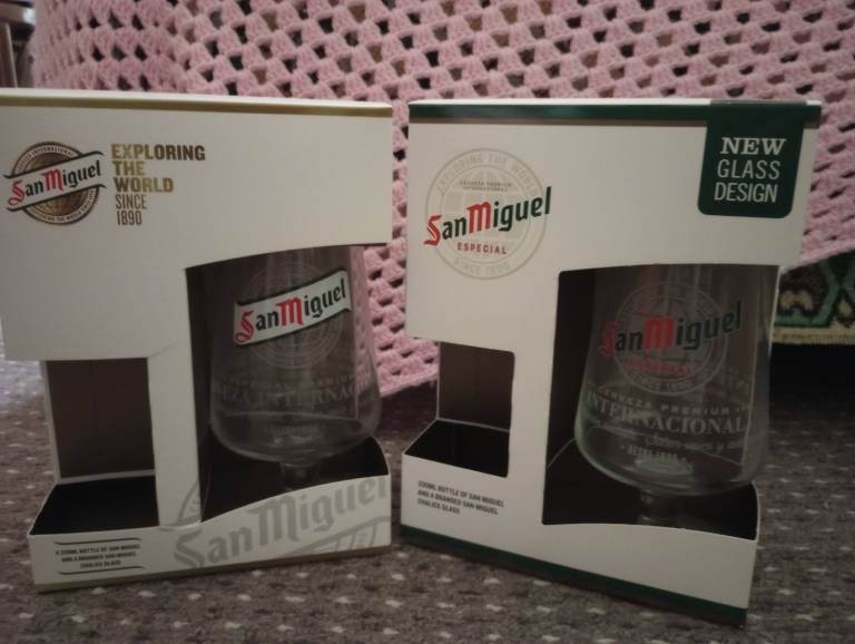 House clearance! NEW San Miguel Beer Glass, collectible