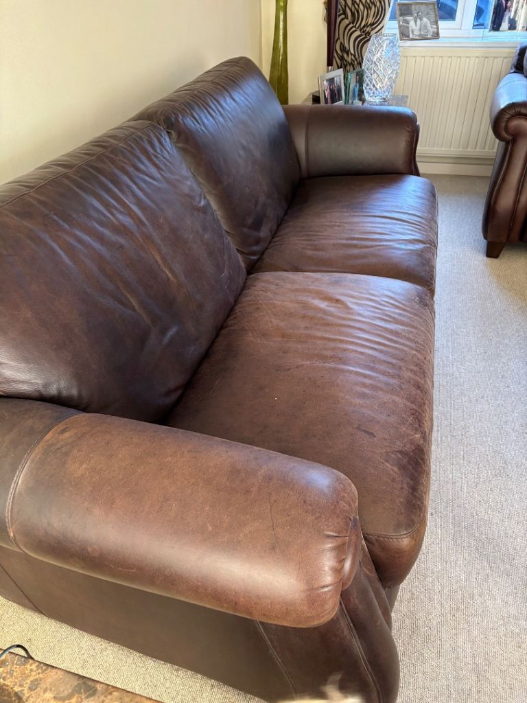Barker and Stonehouse 3 seater leather sofa