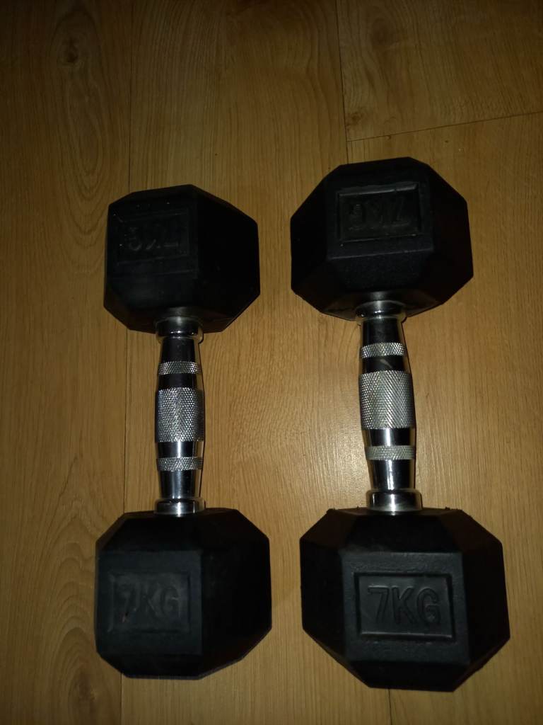 Hex dumbbells 7kg
