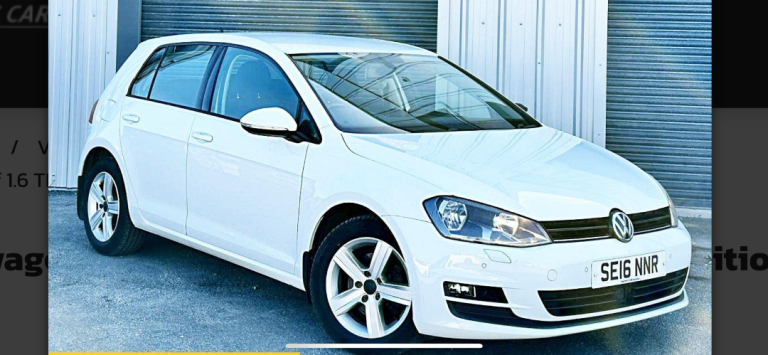 2016 VW/Volkswagen Golf 1.6 tdi blue motion se match , 1 former keeper , full history. Hpi clear 