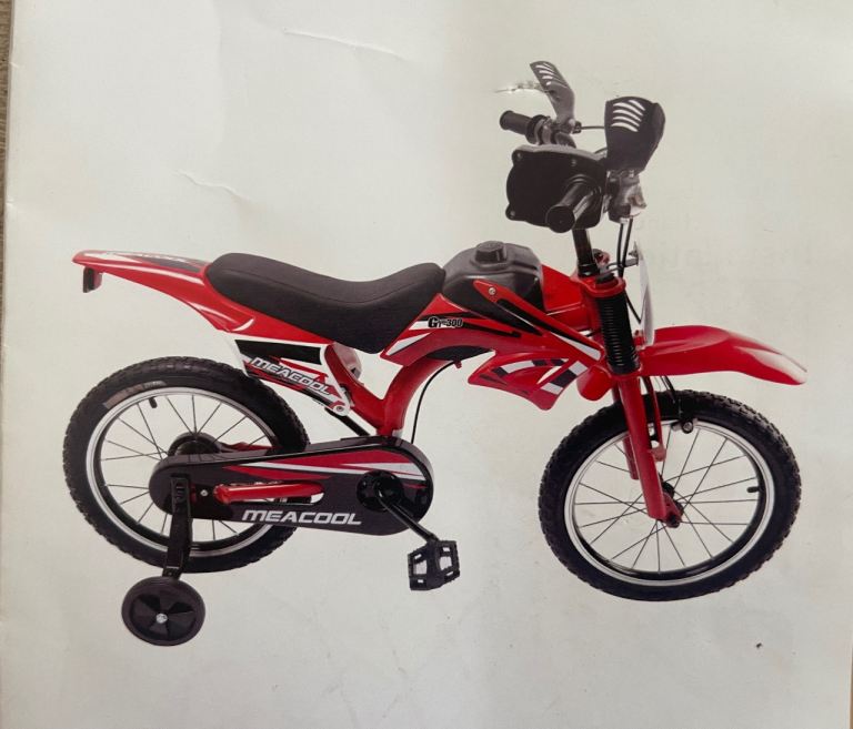 Brand New Meacool Kids Bike - Motocross / Motorcycle Style (In Box)