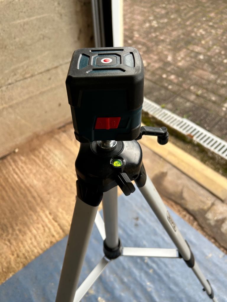 Laser level on Draper tripod