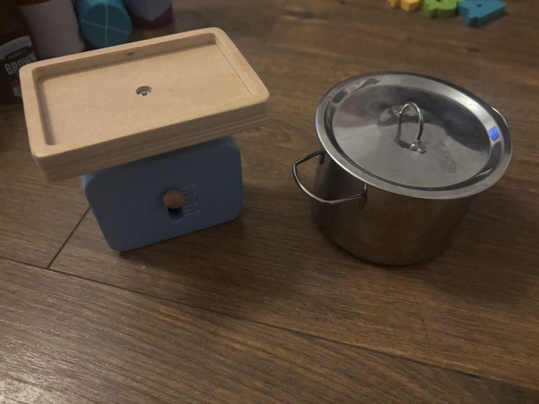 IKEA Duktig Wooden Play Kitchen + Food & Utensils Bundle