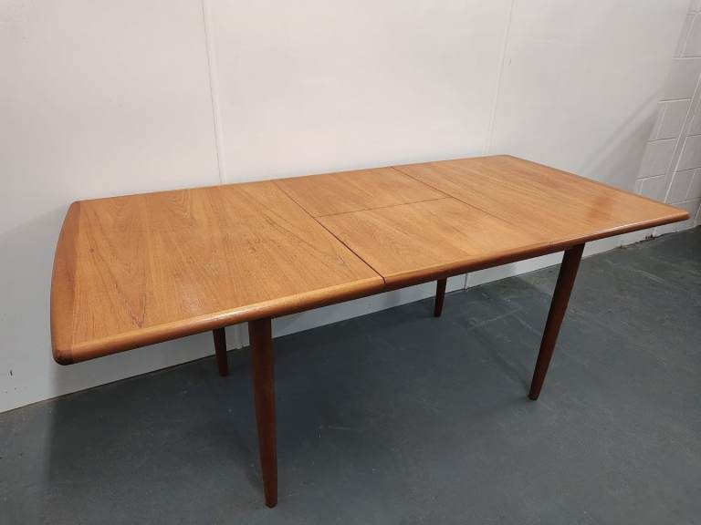 Vintage mid century teak extendable dining table