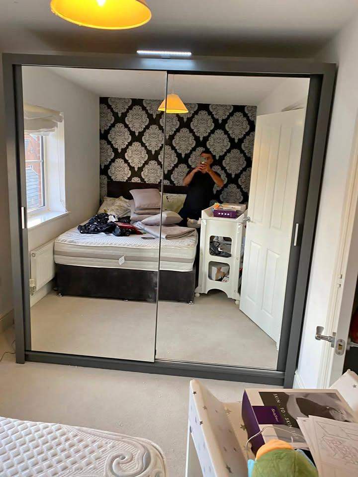 BRAND NEW German 2 3 door Sliding Wardrobe with Mirrors - two three door Wardrobe Various Sizes