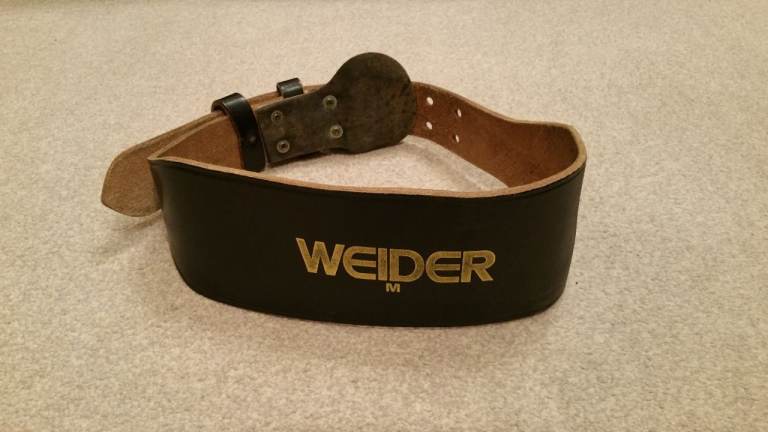 Vintage 80's Weider leather weight training belt