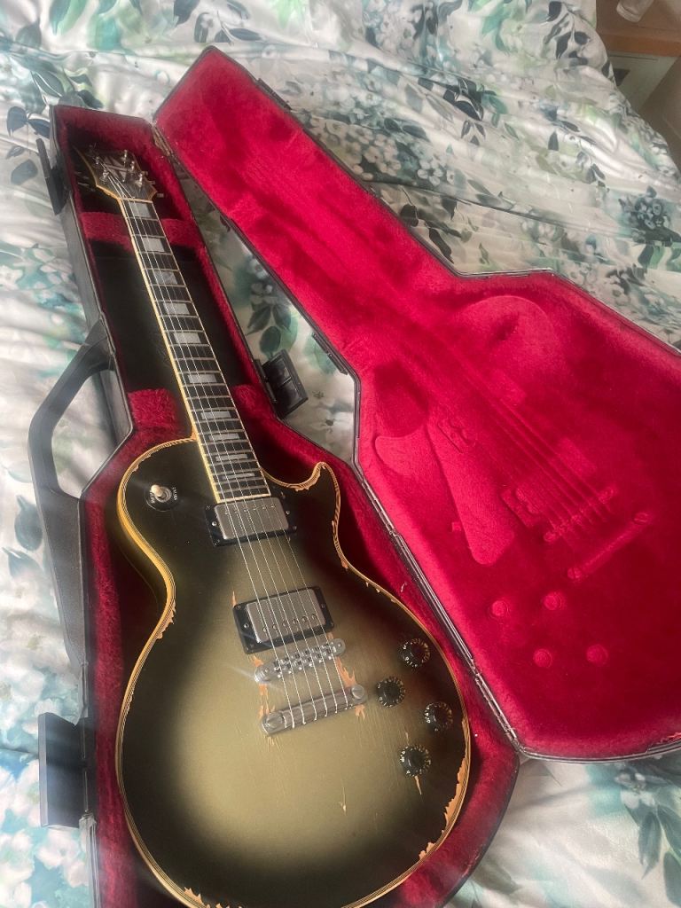 1983 gibson les paul custom silverburst Usa electric guitar 