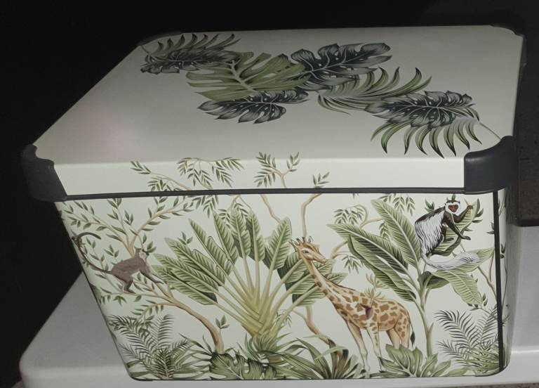 CURVER Deco Stockholm Large Plastic Storage Box 22L Jungle x1 COLLECT LONDON NW9