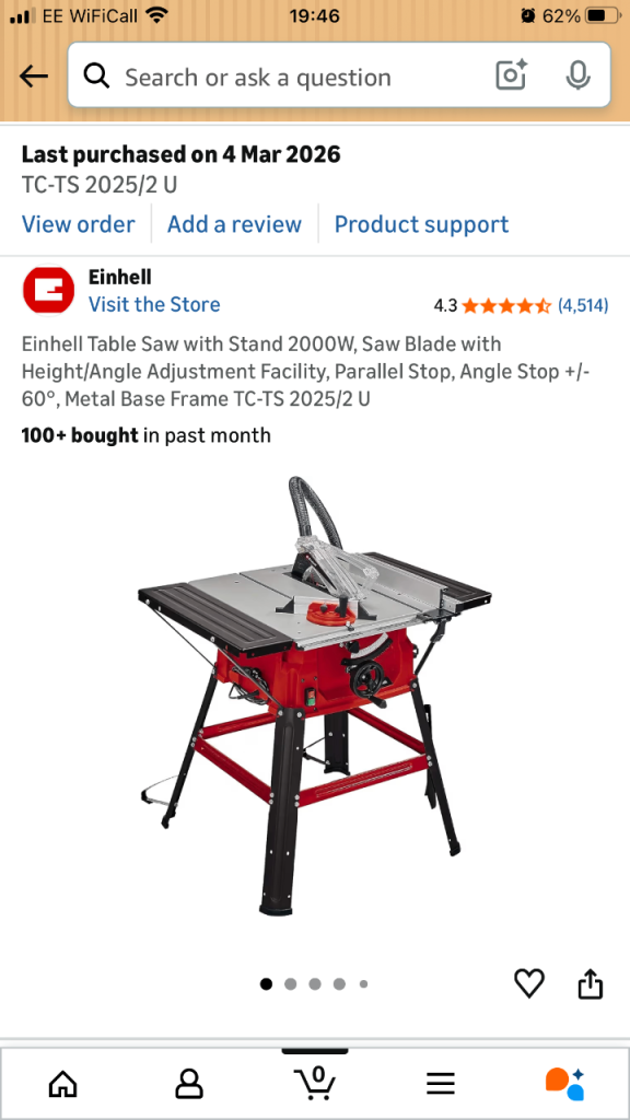 Einhell TC-TS 2025/2 U Table Saw - Brand New