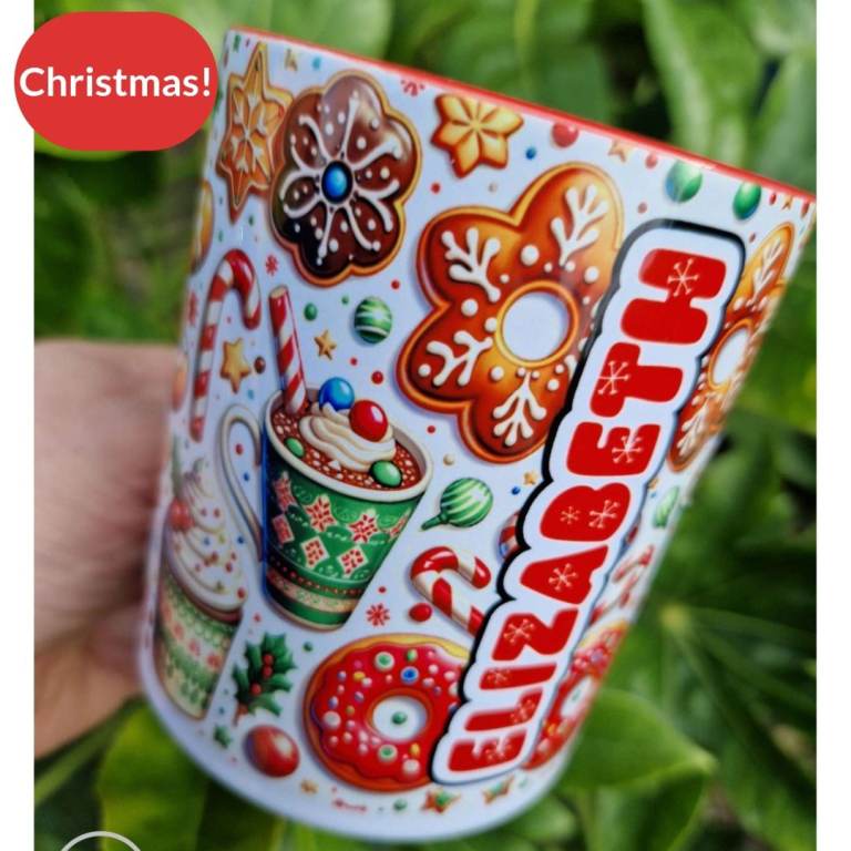 image for Personalised Christmas mug and coaster