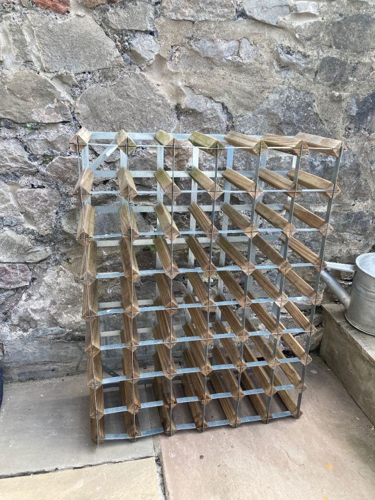 Classic timeless wooden wine rack, 6 x 8 slots, fits 54-56 bottles, 24.5” x 32” x 9” / RRP £108