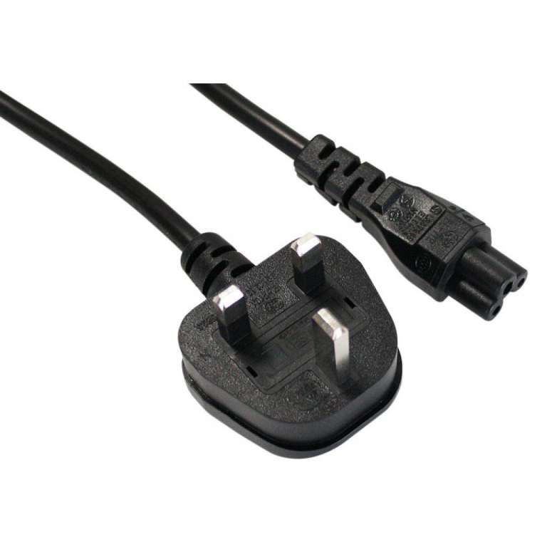 UK Schuko CEE7/7 Male Plug to IEC60320-C5 Female Black 6ft 1.8m Laptop UK