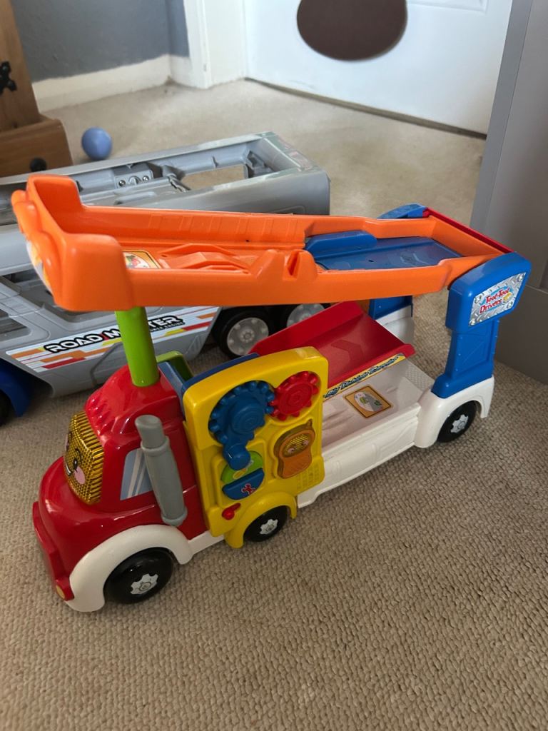 image for Vtech Big Vehicle Transporter & Unbranded Car Transporter 