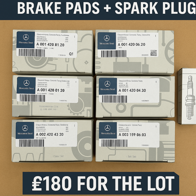 Mercedes Brake Pads Bundle – 6x Sets + Spark Plug – All Genuine – £180