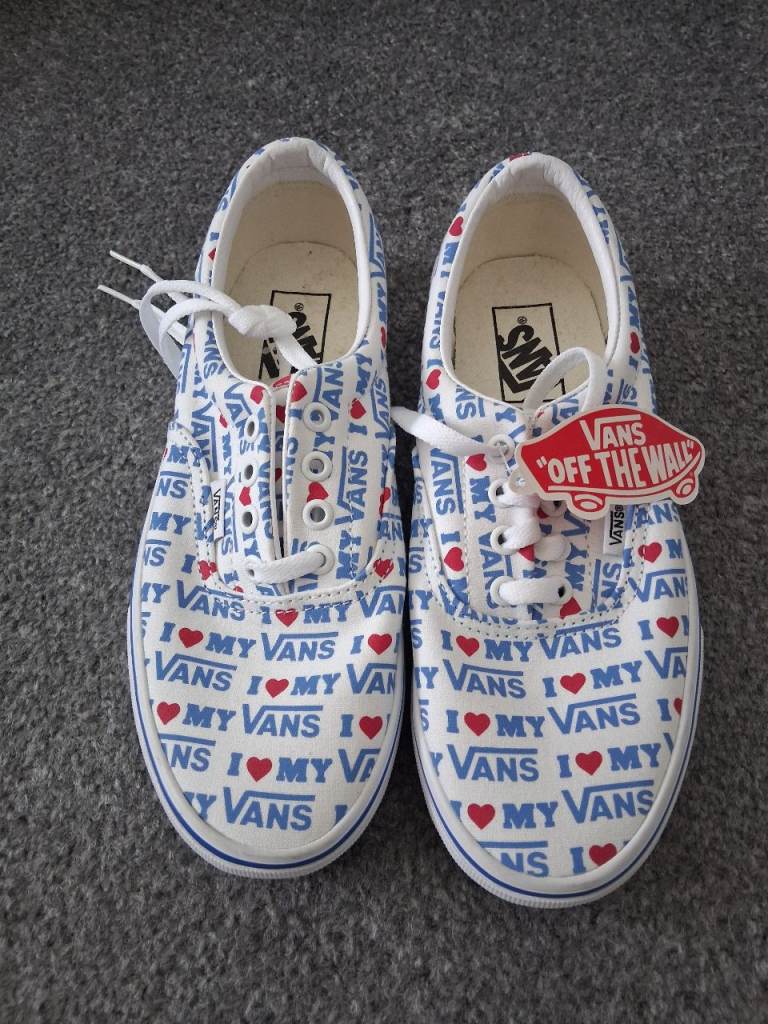 VANS Heart I Love My VANS Canvas Sneakers Women UK Size 5