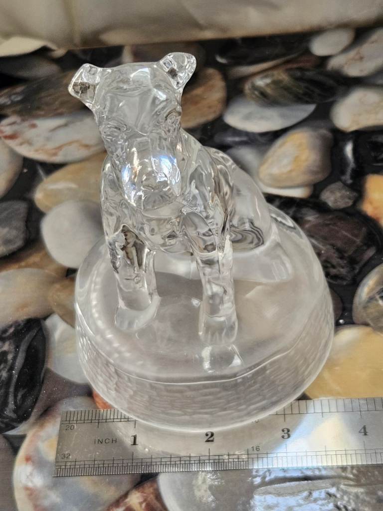 Glass dog ornament