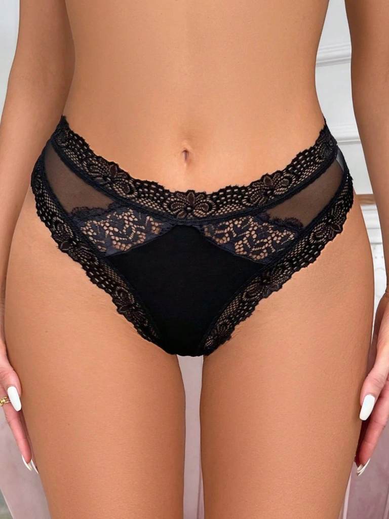New Black Lace Thong (8)