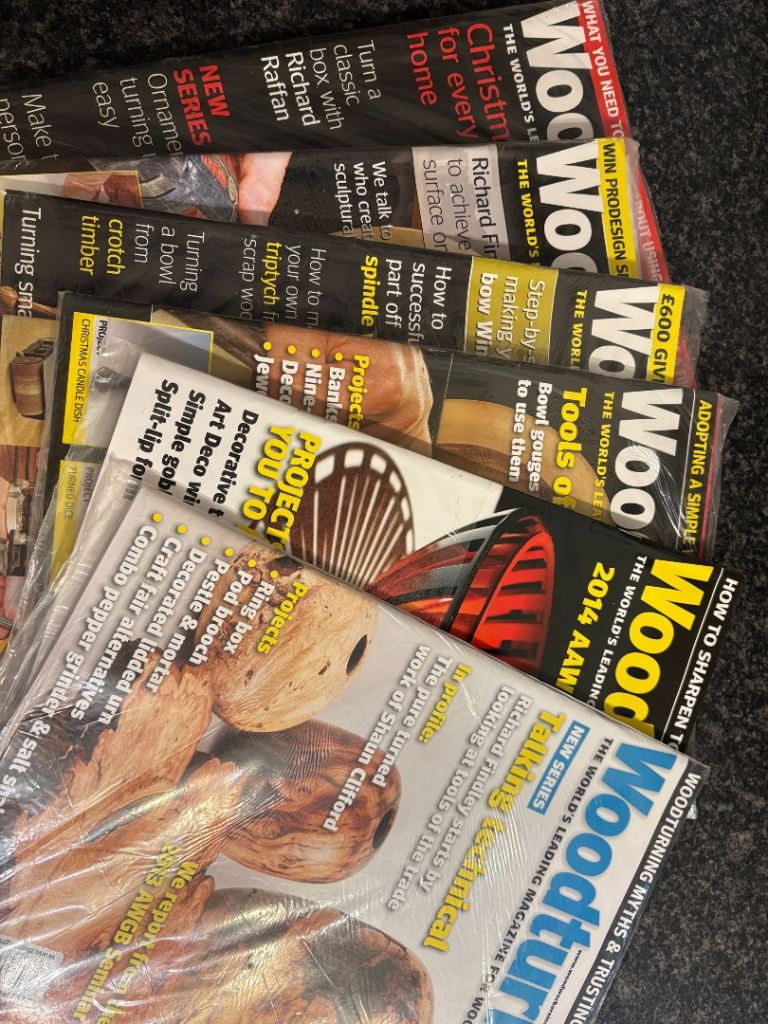 image for 80+ Woodturning magazines (Some unopened)