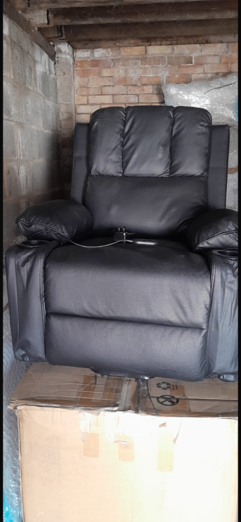 Black electric recliner chair 