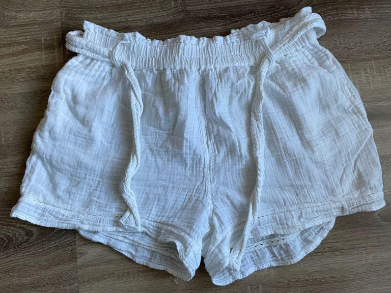 Womens Next Shorts Cotton White UK Size 16