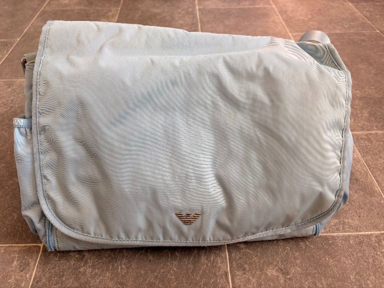 Emporio Armani Baby Changing Bag - Light Blue, Good Condition