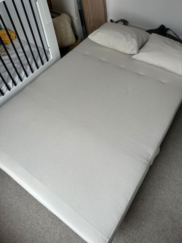 2-seater Scandi-style Folding Sofa Bed - GREY