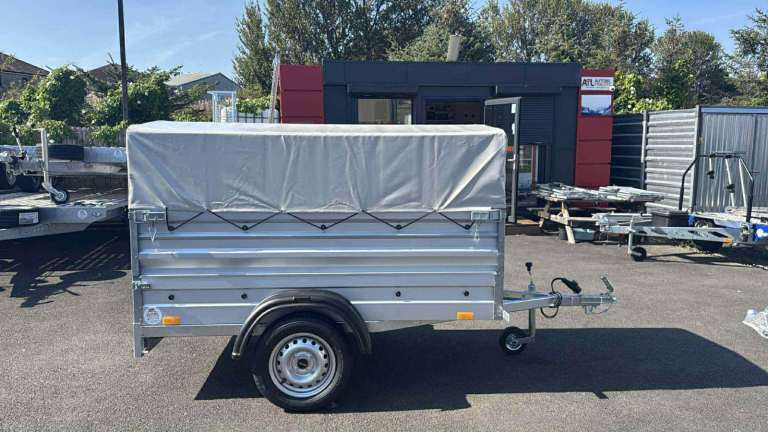 BRAND NEW 6ft x 4ft DOUBLE BROADSIDE NIEWIADOW TRAILER WITH FRAME AND 50CM COVER 750KG