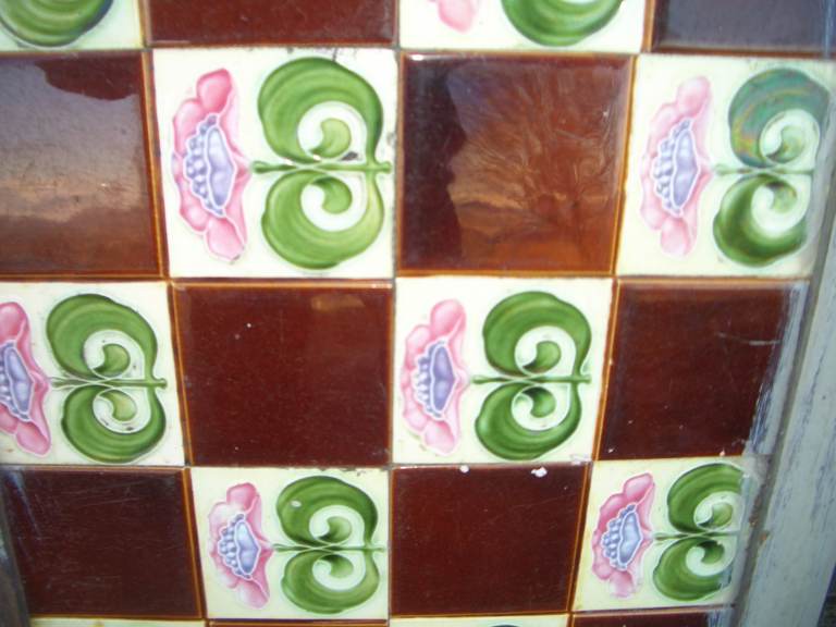 Vintage Framed Art Deco Tiles 