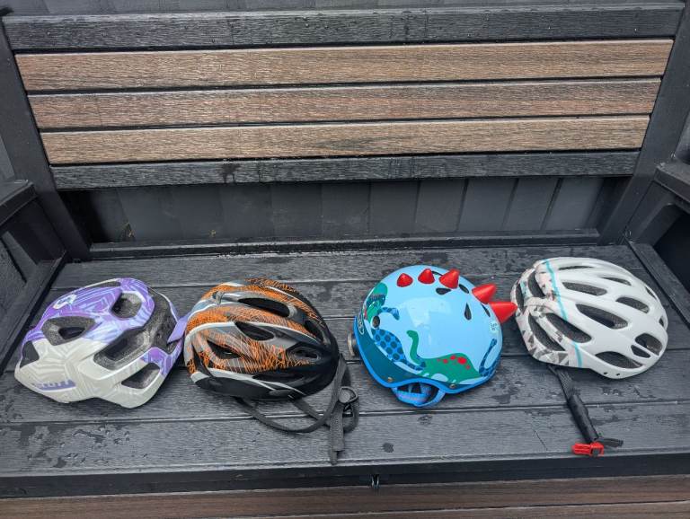 Kids Bike Helmets – Good Condition, Various Colours
