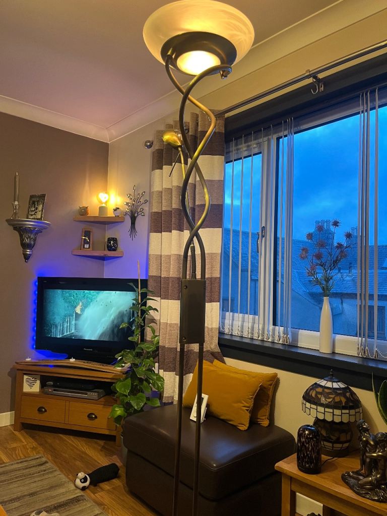 Standing lamp, with reading lamp