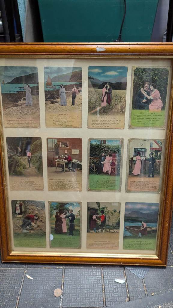 Vintage Framed Postcards Picture Wall Art