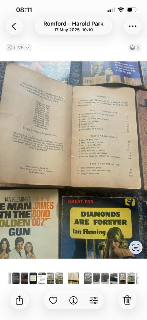 James Bond paperback books 