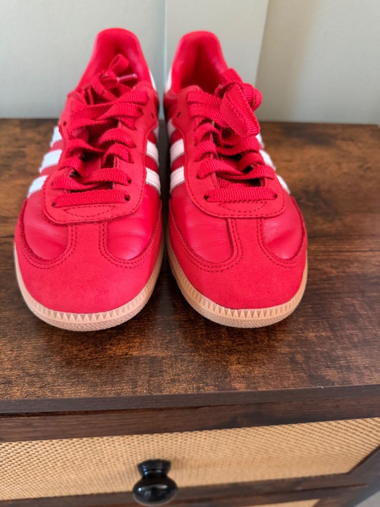 Adidas Samba Trainers – Red and White, As Good As New