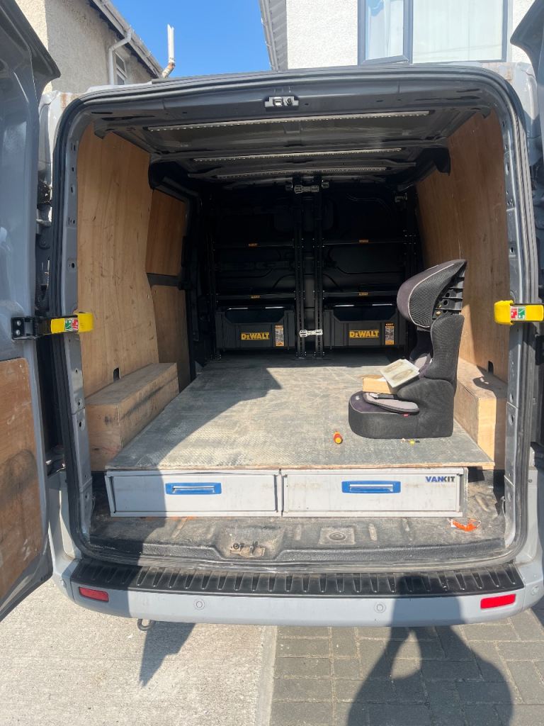 Ford transit custom l1 2023 van false floor racking 