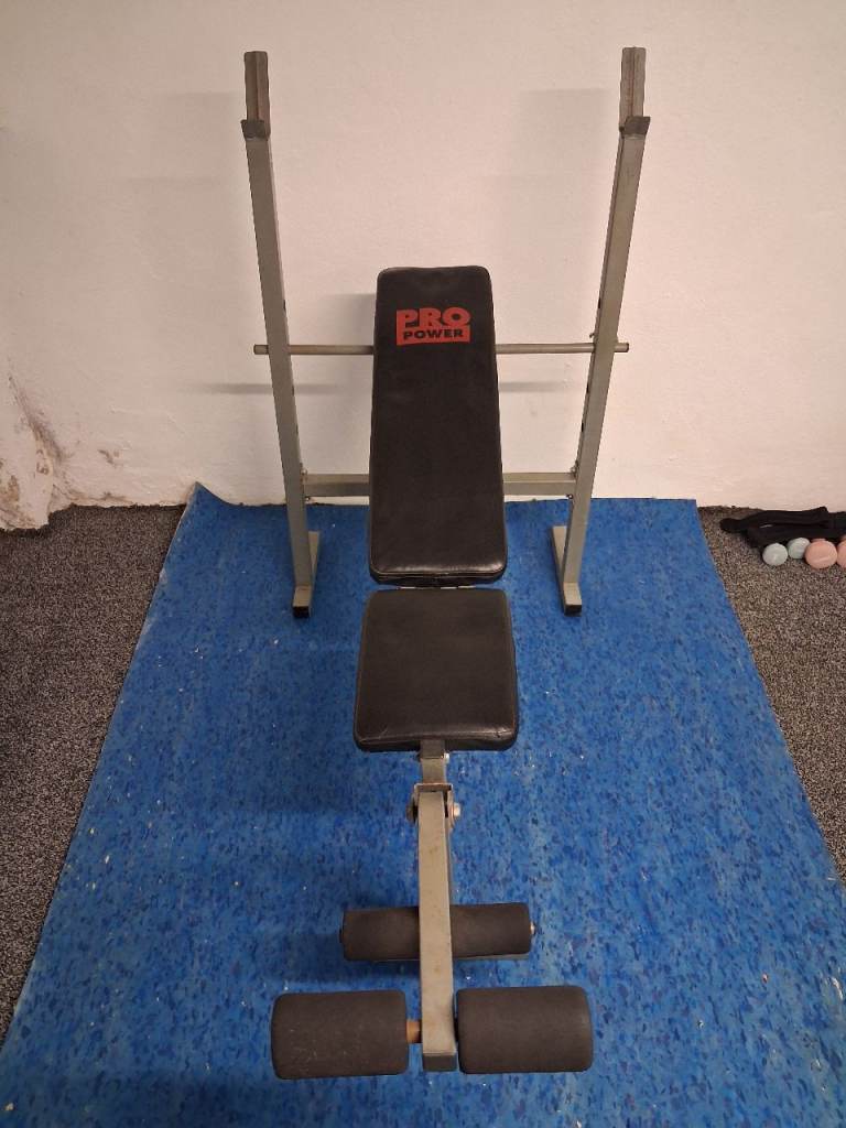 Weight Lifting Bench With Barbell Rack - Pro Power