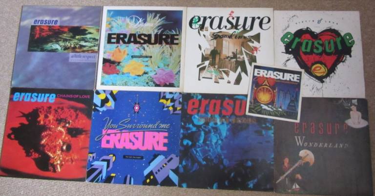 Erasure vinyl records, collection of singles and album