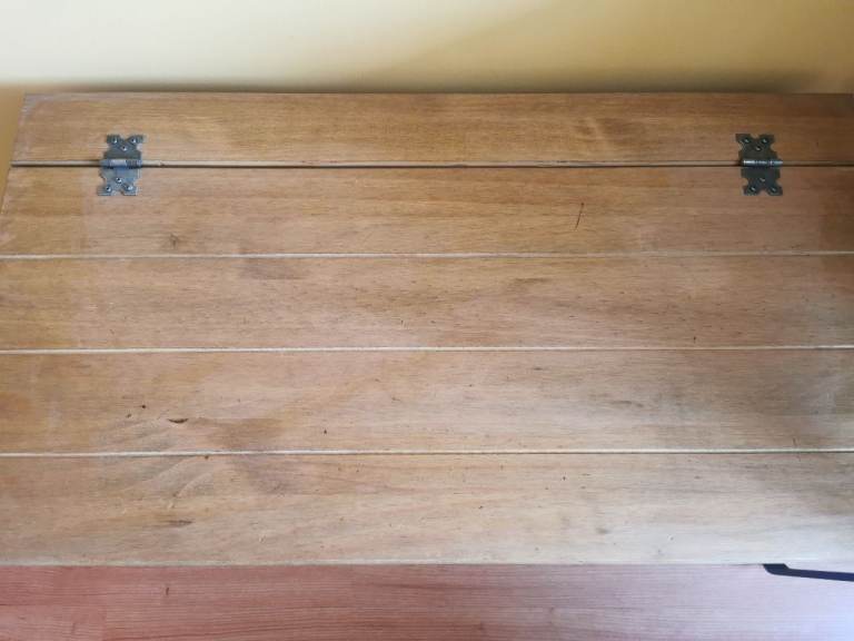 **Grey Pine Wood Ottoman storage/bedding/blanket/toy box 