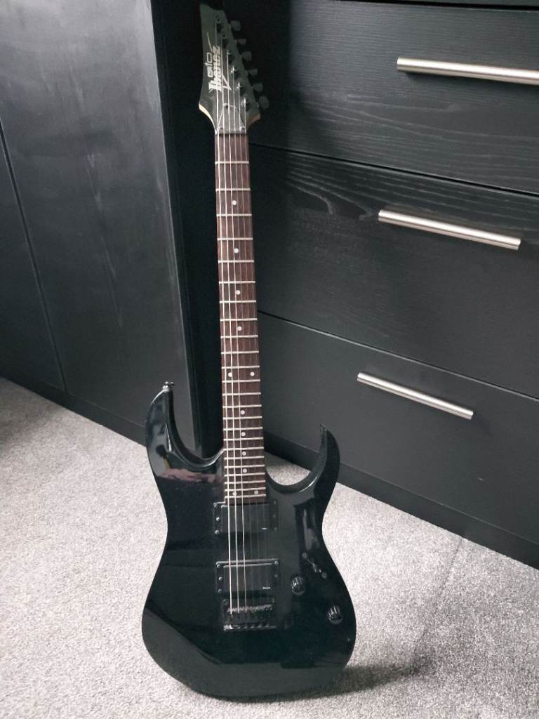 Ibanez electric guitar with amplifier 