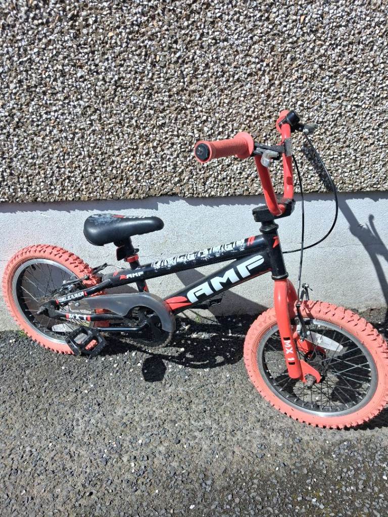 Kids black and red bike 16 inch wheels 