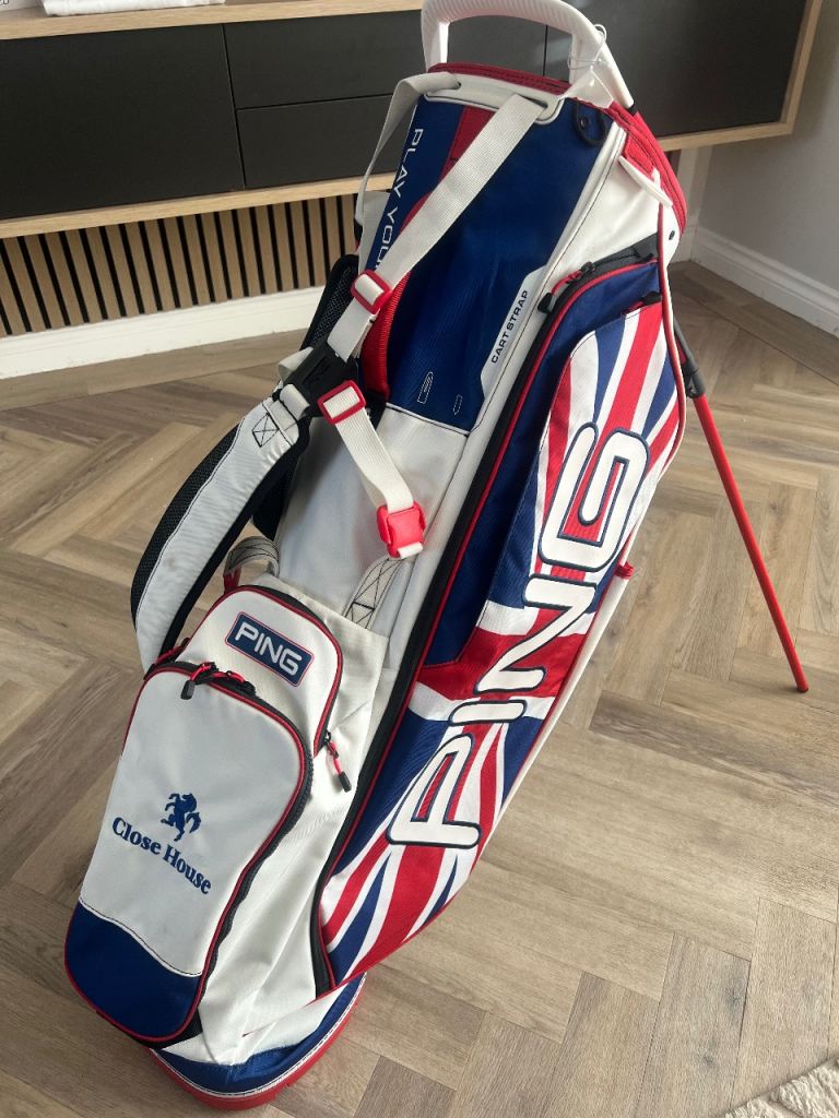 PING HOOFER LITE GB UNION JACK GOLF BAG (close house embroidery)
