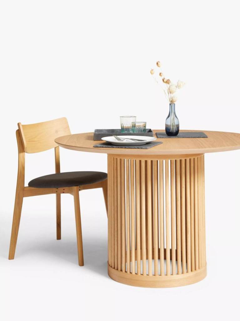 John Lewis Oak Trestle 4 Seater Round Dining Table  RRP £800