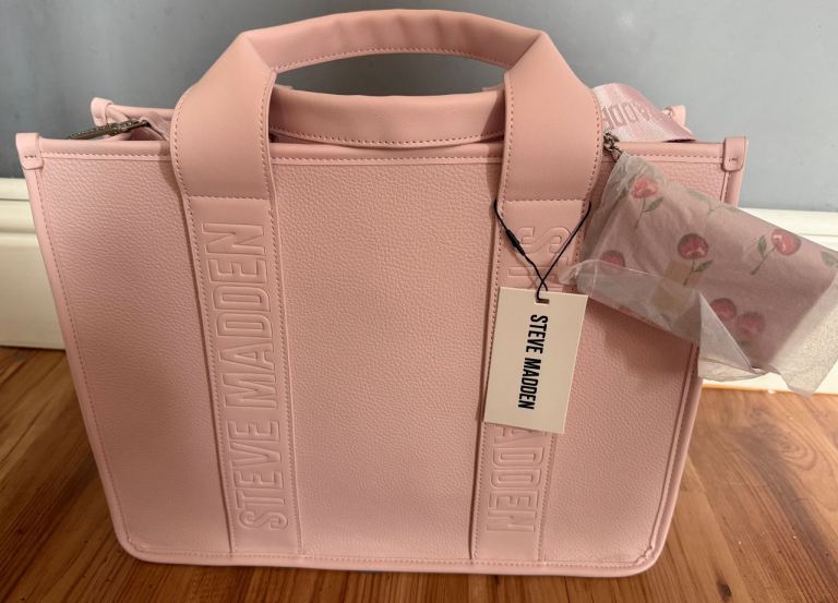 New Steve Madden Pink Tote Bag with Strap