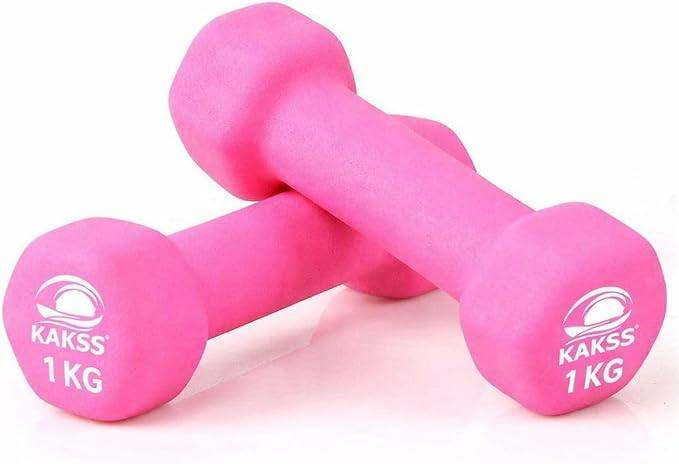 KAKSS 1KG Pink Dumbbells – Pair, New Condition