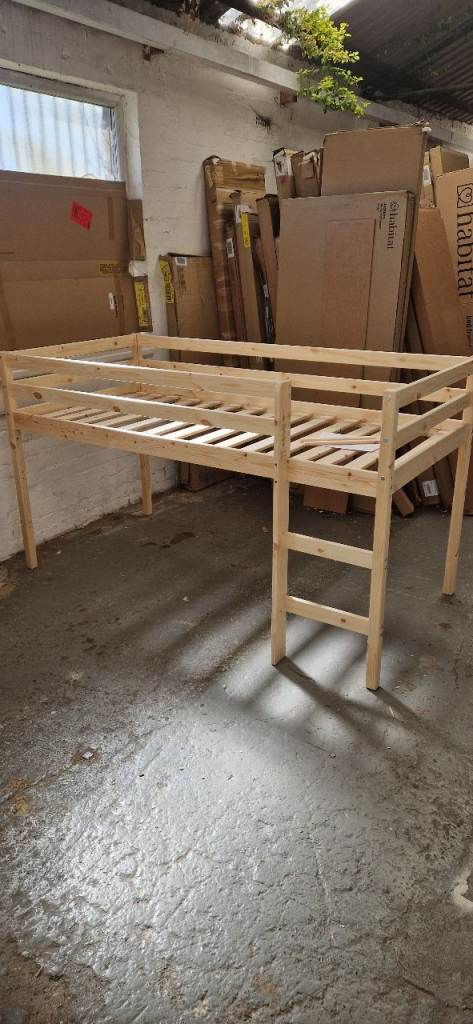 Argos home kaycie 3ft single wooden bed frame midsleeper only - Pine - Assembled  